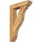 Ekena Millwork Funston Slat Rough Sawn Bracket w/ Offset Brace, Western Red Cedar, 6"W x 24"D x 36"H BKT0604X24X36FST06RWR - alternate 1